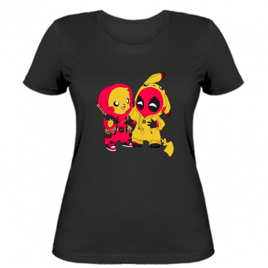 

Женская футболка Stedman Pikachu and deadpool  Черный, Женская футболка Stedman Pikachu and deadpool S Черный