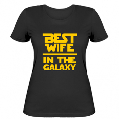 

Женская футболка Stedman Best wife in the Galaxy M Черный