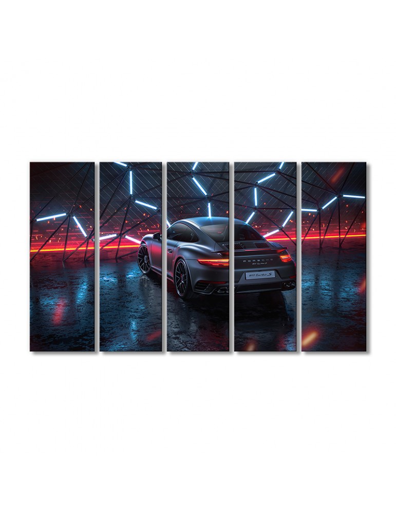 

Модульная картина Artel «Автомобиль Турбо S» 5 модулей 90x135 см