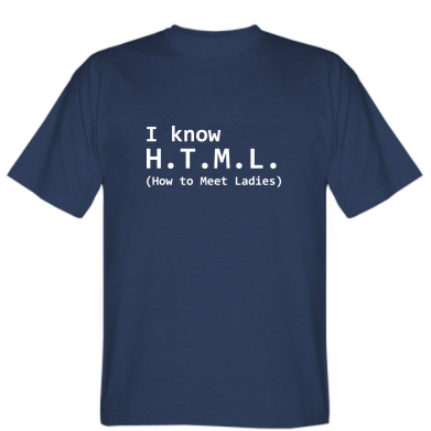 

Мужская футболка Stedman I know html how to meet ladies  Темно-синий, Мужская футболка Stedman I know html how to meet ladies M Темно-синий