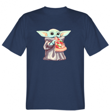 

Мужская футболка Stedman Baby Yoda eats pizza XXL Темно-синий