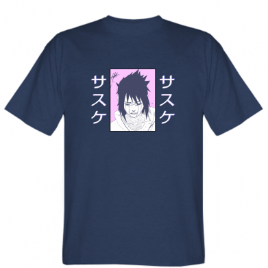 

Мужская футболка Stedman Saske Naruto and hieroglyphs  Темно-синий, Мужская футболка Stedman Saske Naruto and hieroglyphs XL Темно-синий