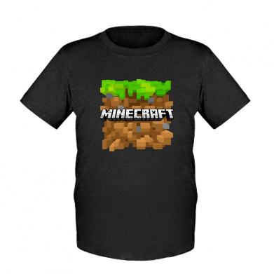 

Детская футболка для мальчиков Stedman Minecraft Main Logo XS Черный