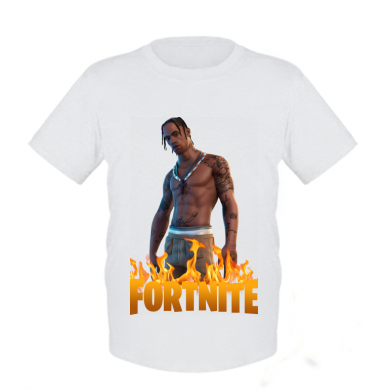 

Детская футболка для мальчиков Stedman Fortnite Travis Scott XS Белый