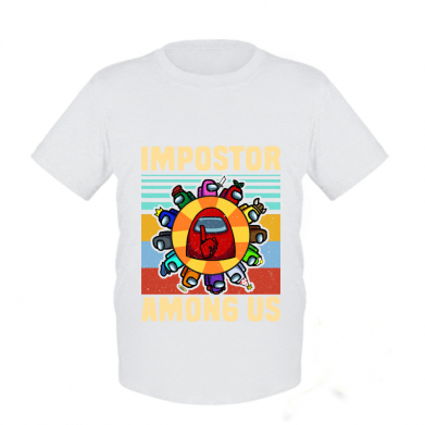 

Детская футболка для мальчиков Stedman Impostor Among Us Retro L Белый