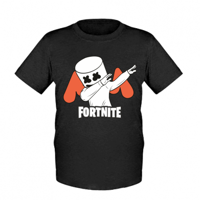 

Детская футболка для мальчиков Stedman Dj Marshmello fortnite dab S Черный