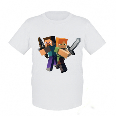 

Детская футболка для мальчиков Stedman Minecraft Fan Art M Белый