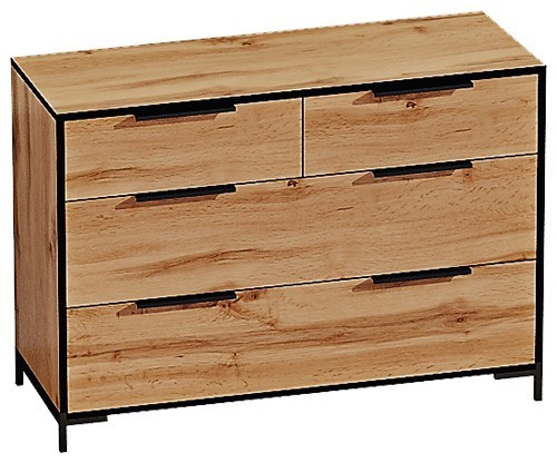 

Комод Komfortmebli W1190_4_серия «Лофт» дуб золотой,1190мм*850мм*460
