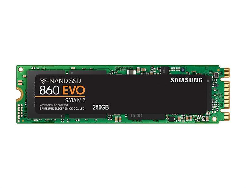 

SSD накопитель 250GB Samsung 860 EVO M.2 2280 SATAIII MLC (MZ-N6E250BW)