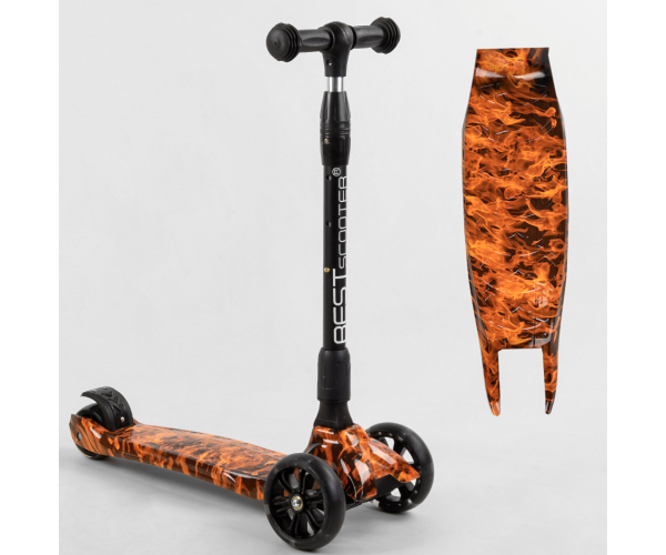 

Трехколесный самокат Best Scooter Smart, усиленный, с широкими светящимися колесами, 32389