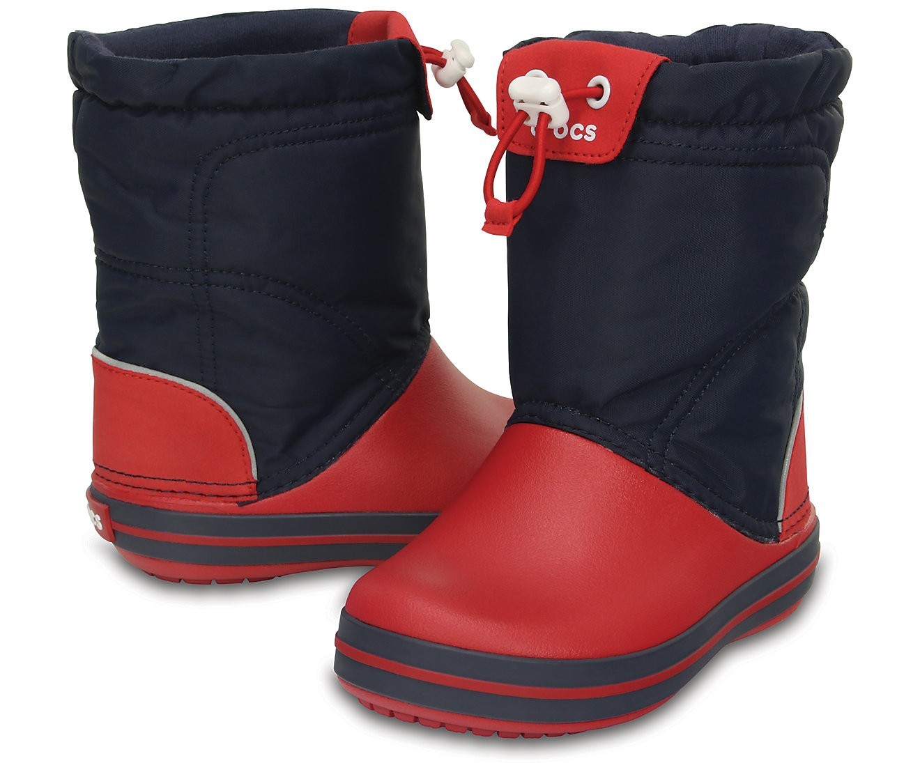 

Зимние сапоги Crocs LodgePoint, J3, синие с красным, 34-35