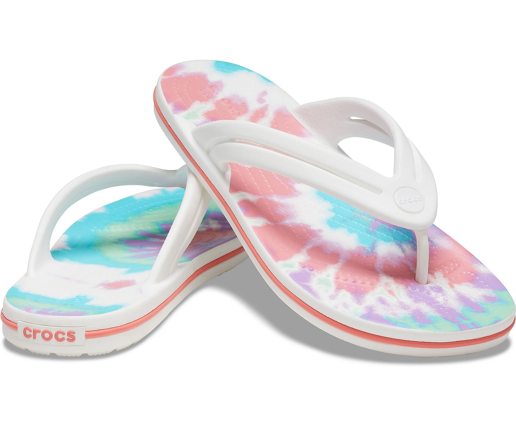 

Флип флопы Crocs Crocband Tie Dye, W9, 39-40, Fresco / Multi