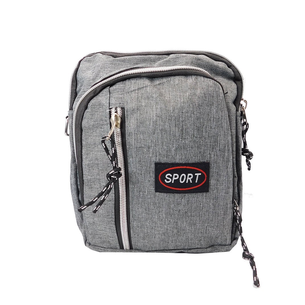 

Мужская сумка Sport через плече серая 800-1331
