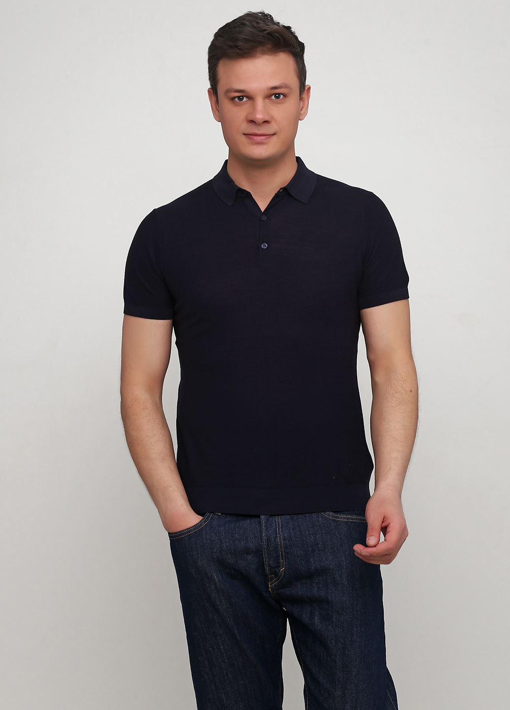 

Поло H&M XS Синий 0275593_тем. синий
