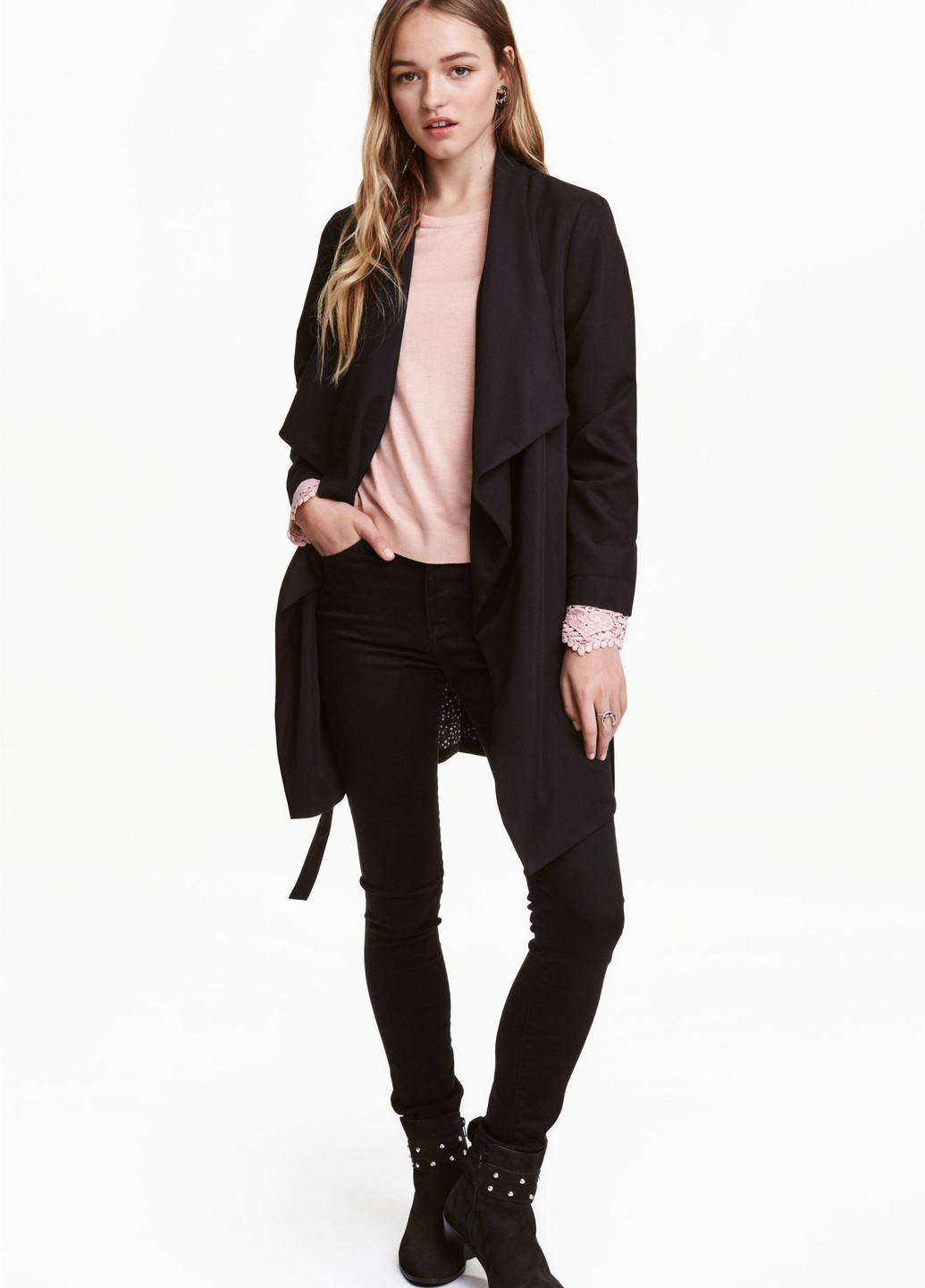 

Плащ H&M  Черный 0320686_03, Плащ H&M 32 Черный 0320686_03