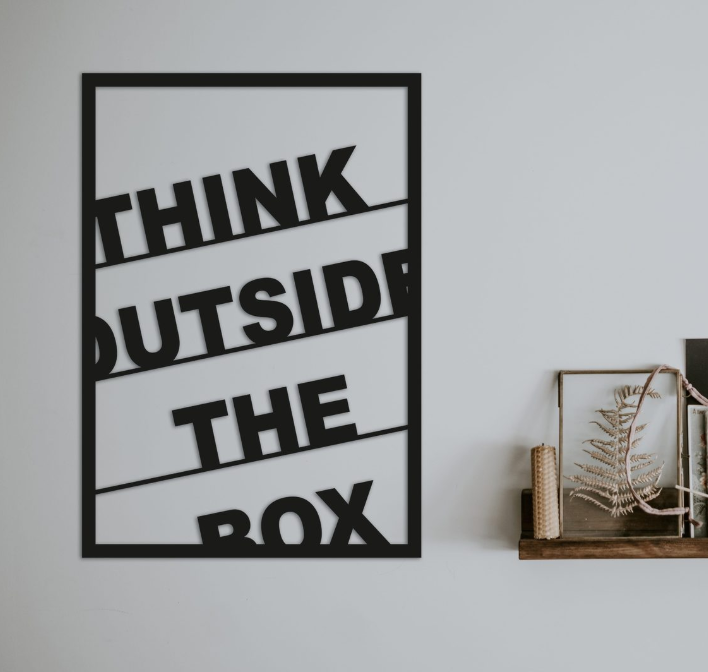 

Картина из дерева DecArt Think Outside The Box 70x50 см
