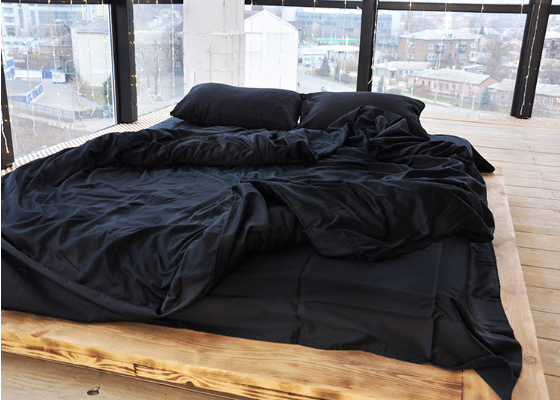 

Комплект постельного белья MOON LINE Black Хлопок + Сатин 180x220