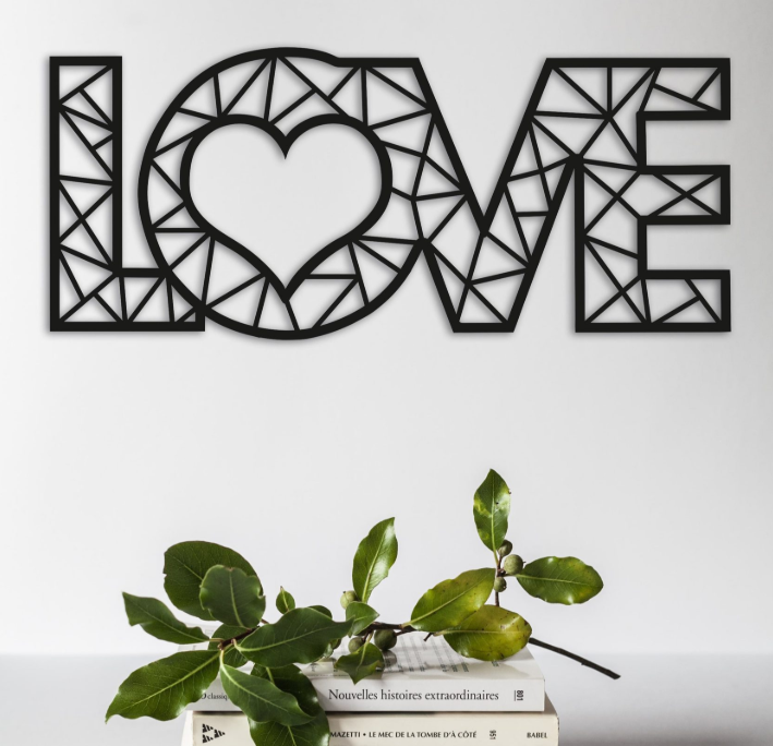 

Картина из дерева DECART Love Geometric 75x32 см