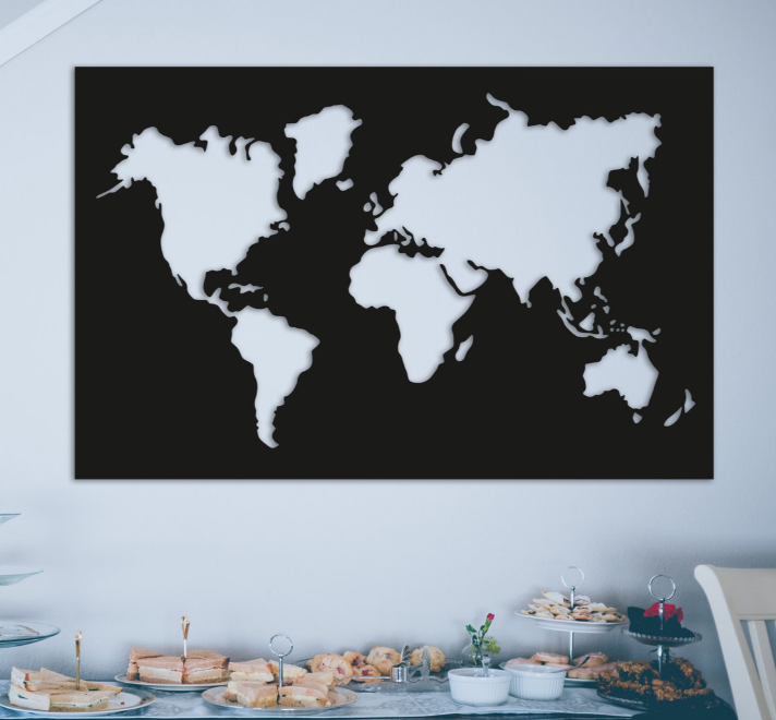 

Картина из дерева DecArt карта Map of Life 125x75 см