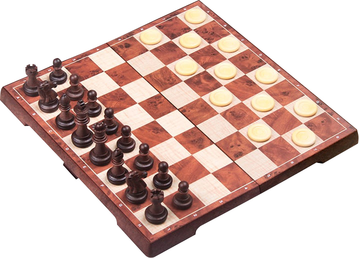 

Магнитная настольная игра UB 2 в 1 Шахматы + шашки 31 х 31 см (4856-С) (2000999555299)