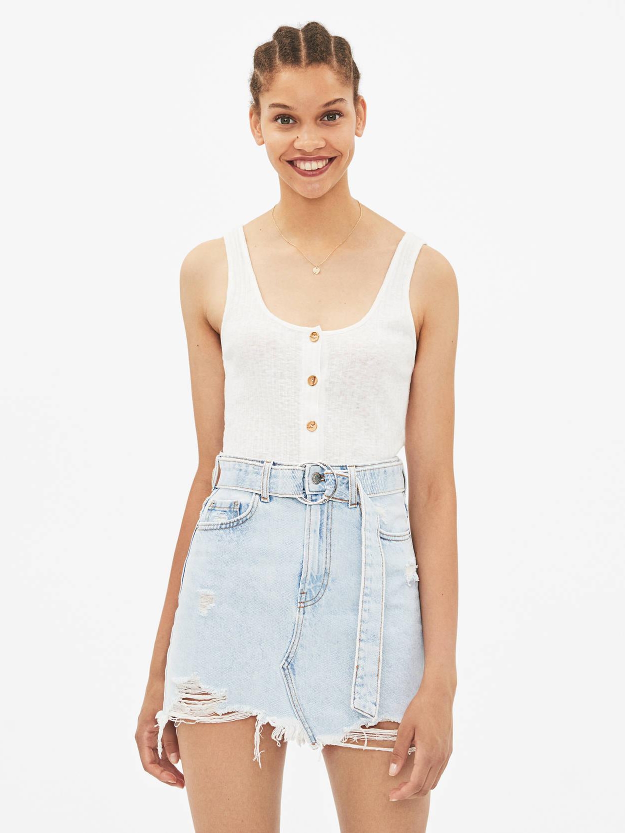 

Топ Bershka 8613/187/712-ACTS S Белый