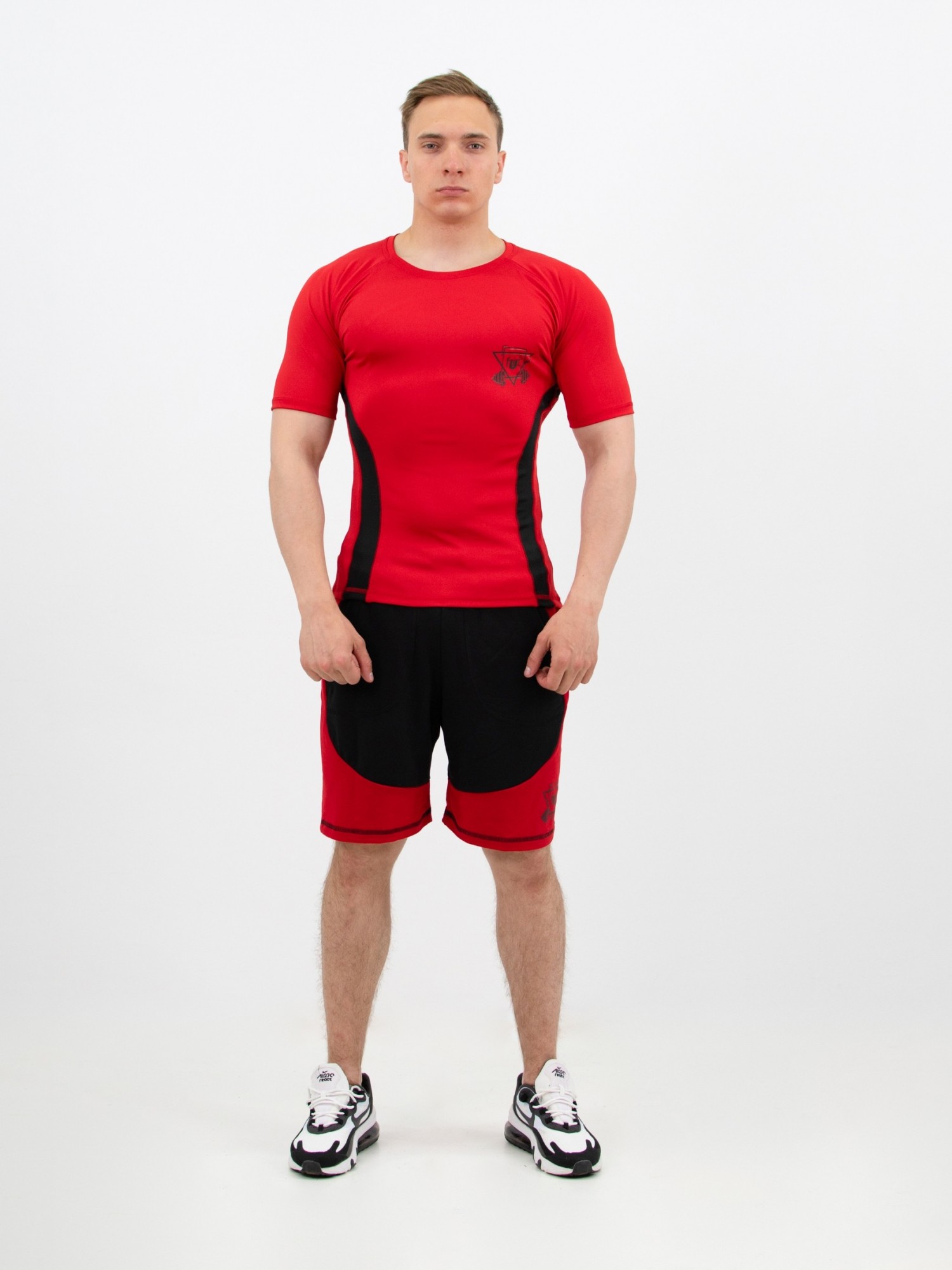 

Мужской спортивный комплект(Рашгард+шорты) fitU Armm b-red 1.1  Красынй, Мужской спортивный комплект(Рашгард+шорты) fitU Armm b-red 1.1 XL Красынй