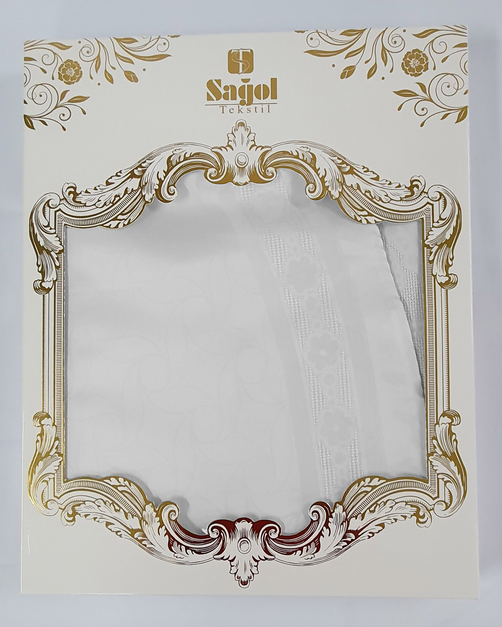 

Скатерть Sagol тефлон 160x300 ovale St-052 White в коробке *