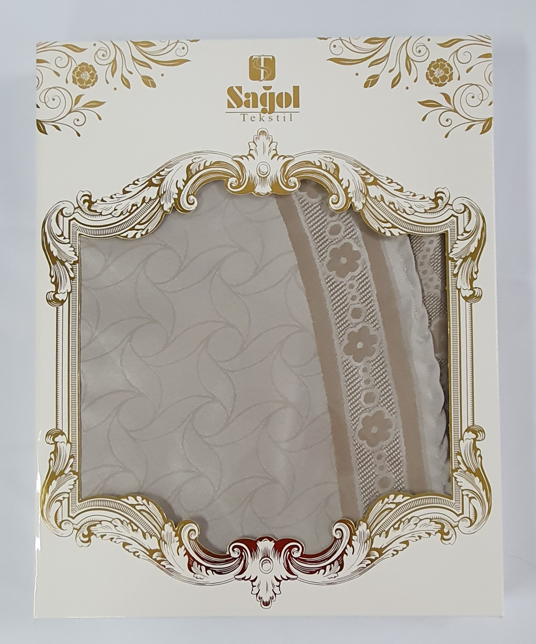 

Скатерть Sagol тефлон 160x260 ovale St-052 Cappucino в коробке *