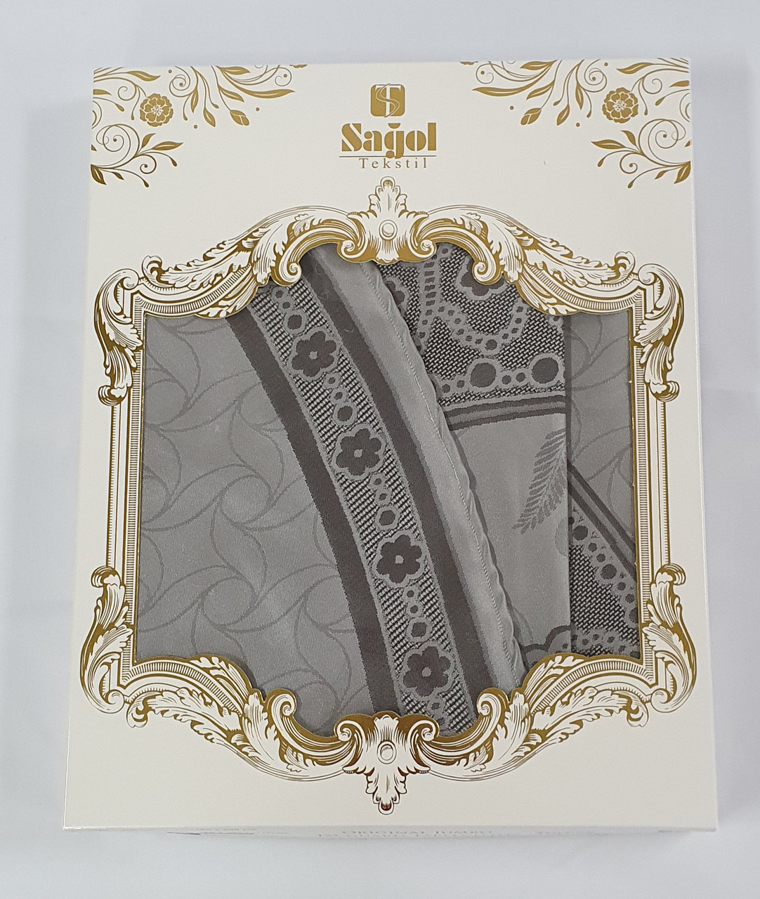 

Скатерть Sagol тефлон 160x220 ovale St-052 Grey в коробке *