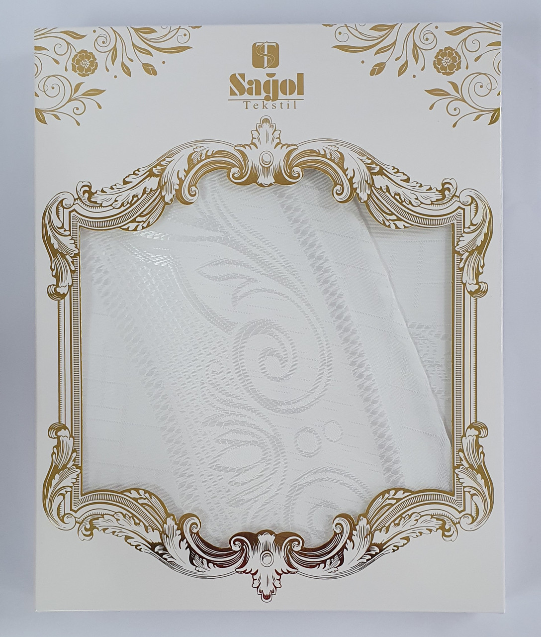 

Скатерть Sagol тефлон 160x260 ovale Sgl-003 White в коробке *