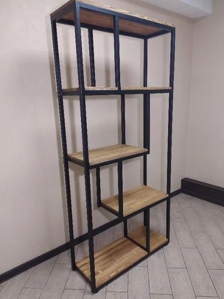 

Стеллаж для вещей в стиле лофт W&M LOFT ZIG 850х1800х300 GKE-B-4