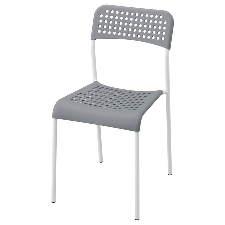 

Стілець IKEA ADDE сірий / білий (102.259.28)