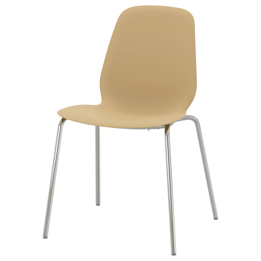 

Стілець IKEA LEIFARNE світло-оливковий / хром Broringe (493.041.80)