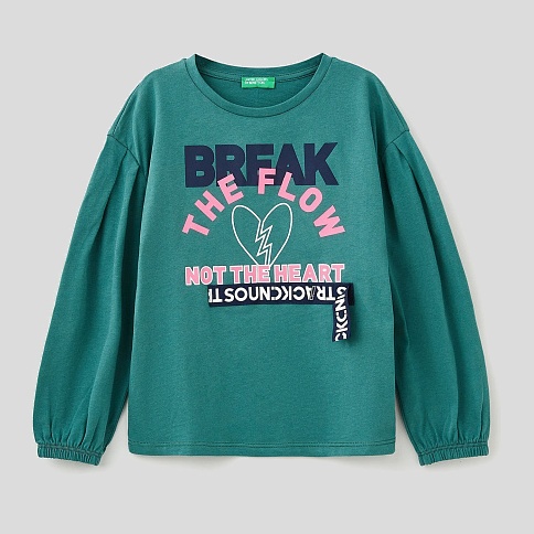 

Футболка с длинными рукавами United Colors of Benetton 3096C15CN.G-1N0 160 см EL