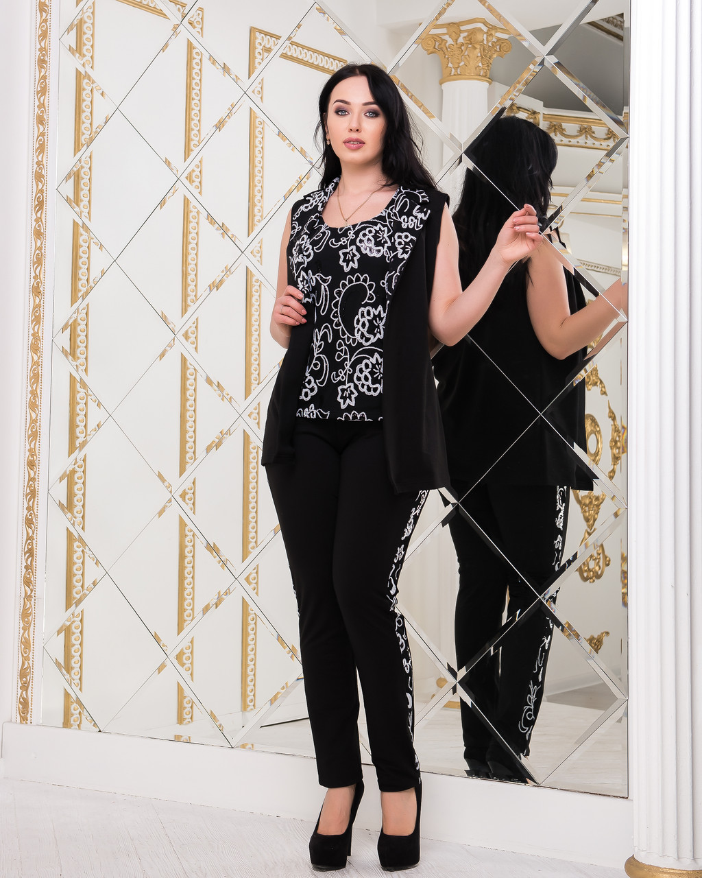 

Женский костюм Lenato Радде  черный, Женский костюм Lenato Радде 46 черный