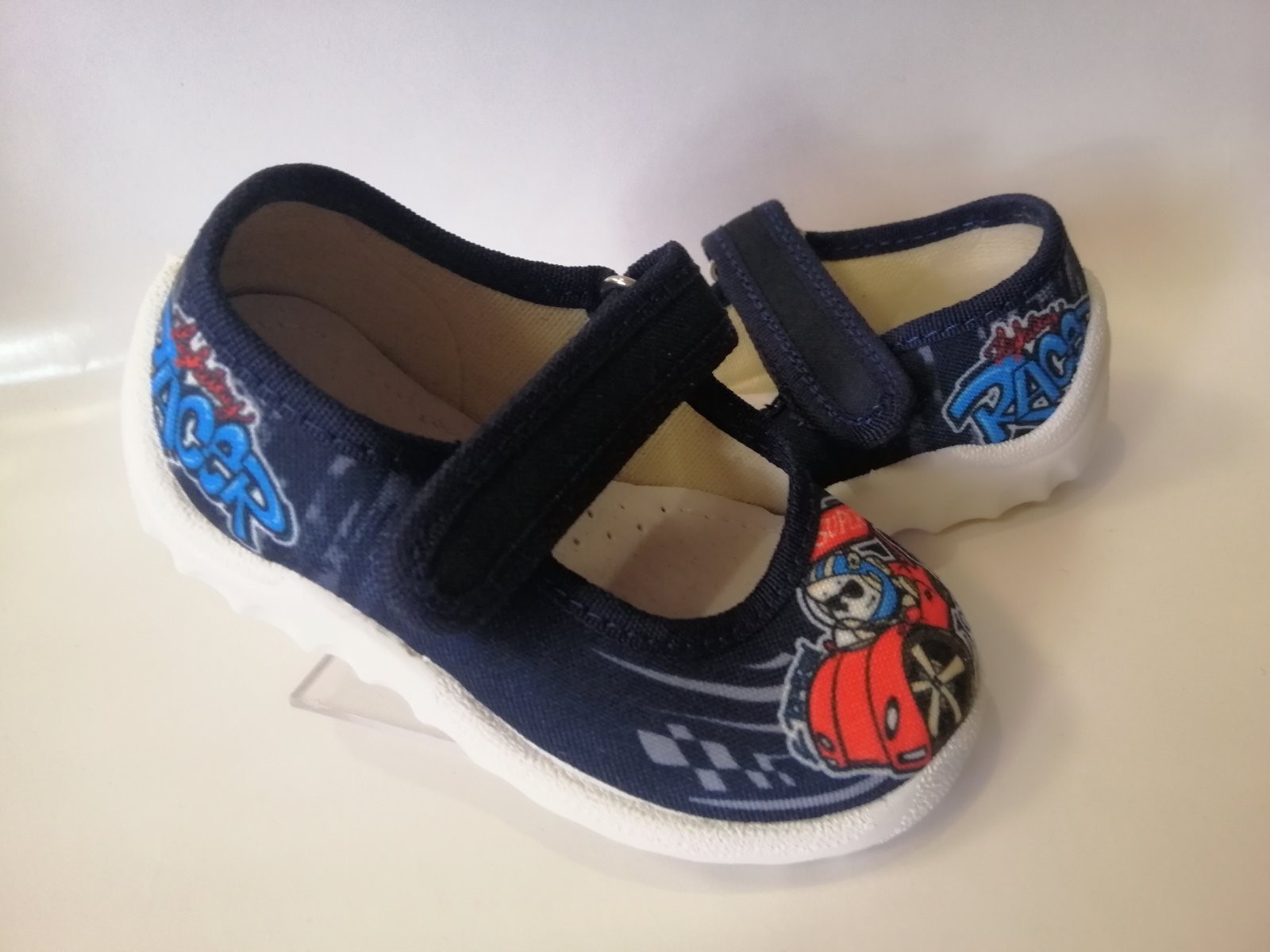 

Тапочки для мальчика Waldi 360-414 синие р.24-15,2 см