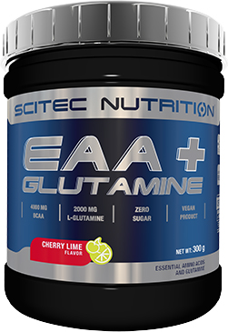 Акція на Аминокислоты Scitec Nutrition EAA+Glutamine 300 г Розовый лимонад (5999100016194) від Rozetka UA