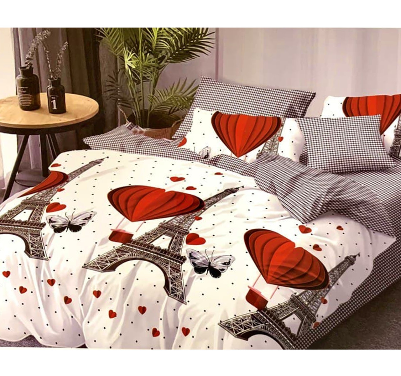 

Комплект постельного белья Эйфелева башня ТМ YiFENG, размер евро, бязь, коттон