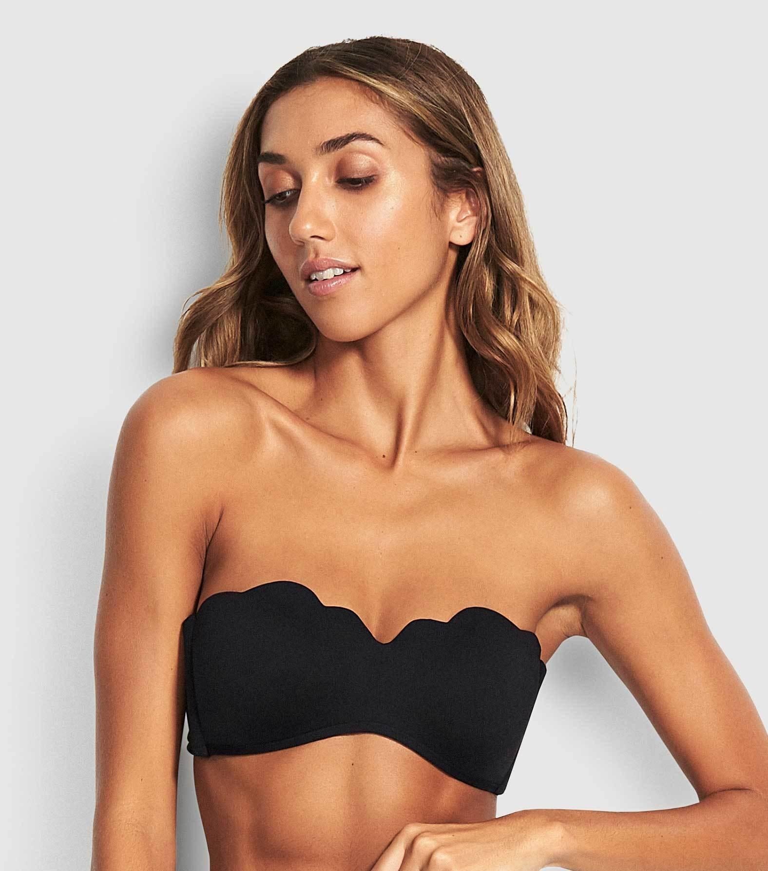 

Купальник раздельный SEAFOLLY черный L(40) с формой чашки бандо /плавки слипы