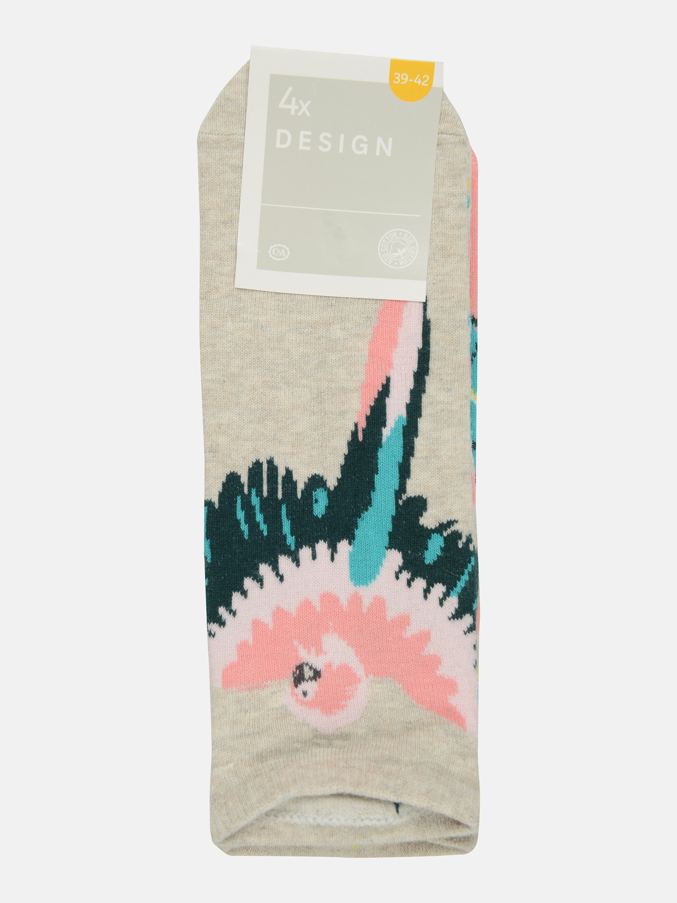 

Набор носков C&A 5190191 39/42 4 пары Бежево-розовый с рисунком