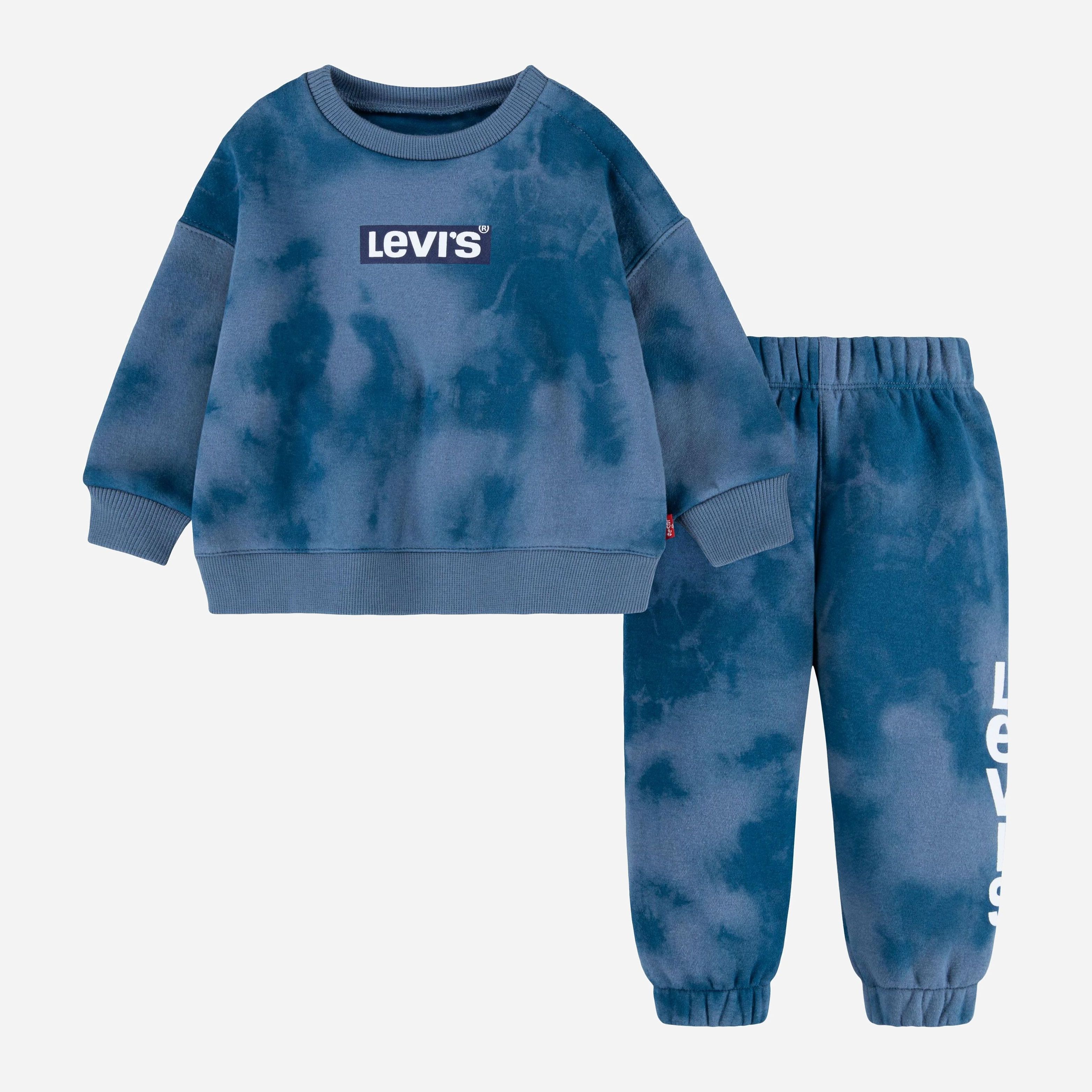 

Спортивный костюм детский Levi's Lvb Knit Crew Jogger Set 6ED608-B3Q 92 см Синий
