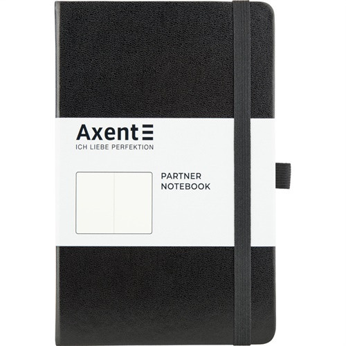 

Книга записная Partner А5- 125х195 мм 96л нелинованная 80г пл. черная Axent