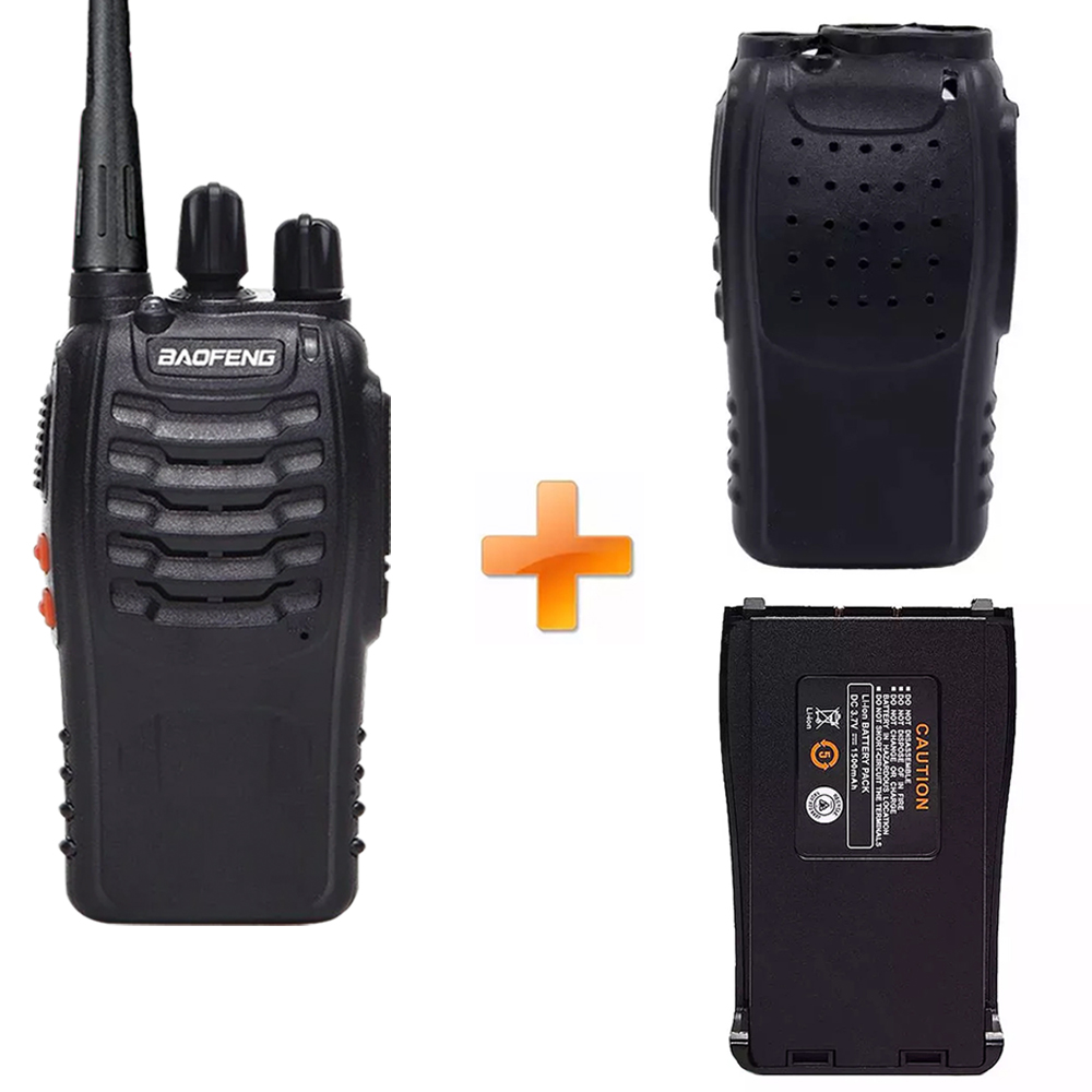 

Набор Рация Baofeng BF-888S + силиконовый чехол + доп. батарея 1500 mAh черный