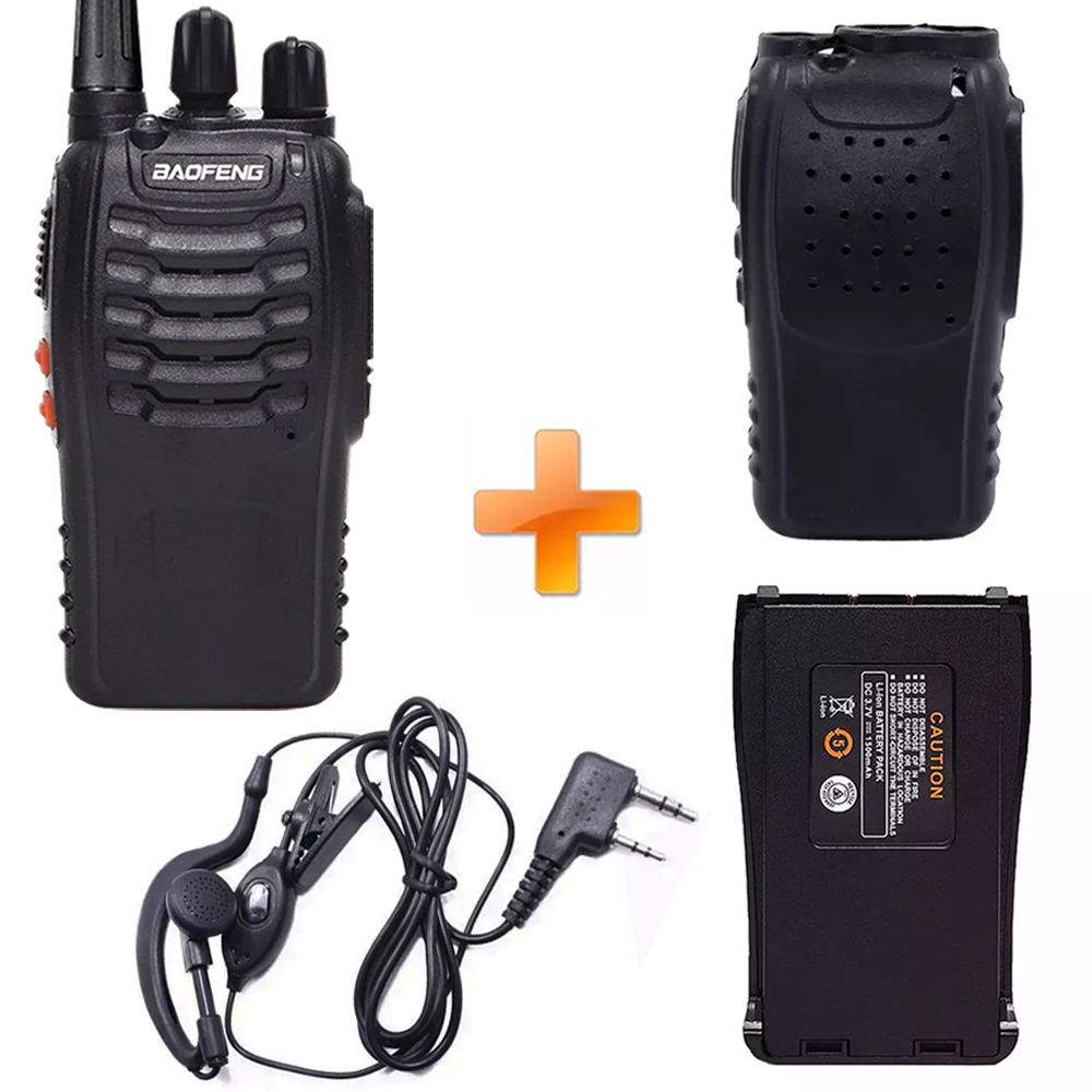 

Набор Baofeng Рация BF-888S + силиконовый чехол + доп. батарея 1500 mAh + гарнитура Luiton для Kenwood черный