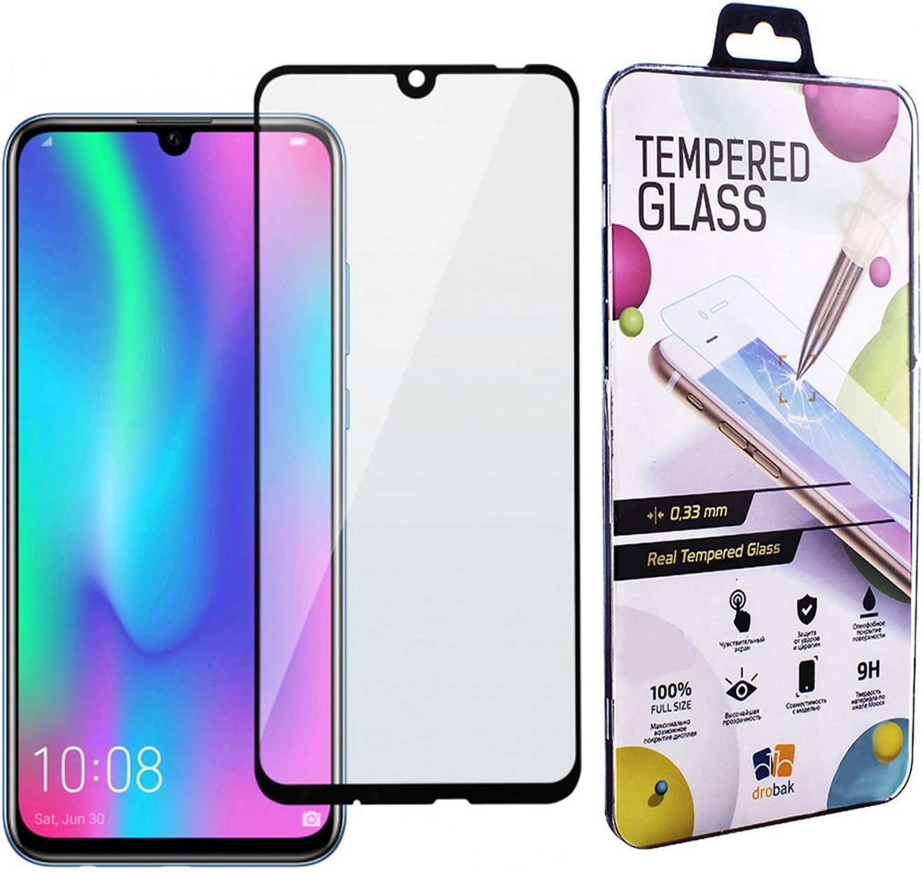 

Защитное стекло Drobak для Honor 20 Lite Black