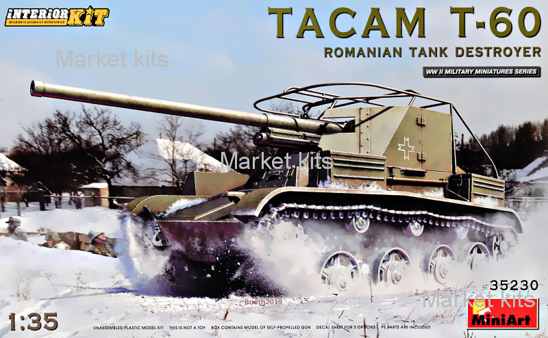 

Румынская противотанковая САУ TACAM T-60 (с интерьером) 1:35 MINIART (MA35230)