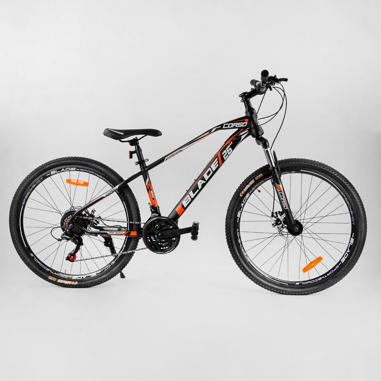 

Велосипед Спортивный 26" "CORSO" "Blade" Black/Orange