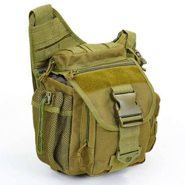 

Сумка тактическая многоцелевая через плечо SILVER KNIGHT olive TY-249