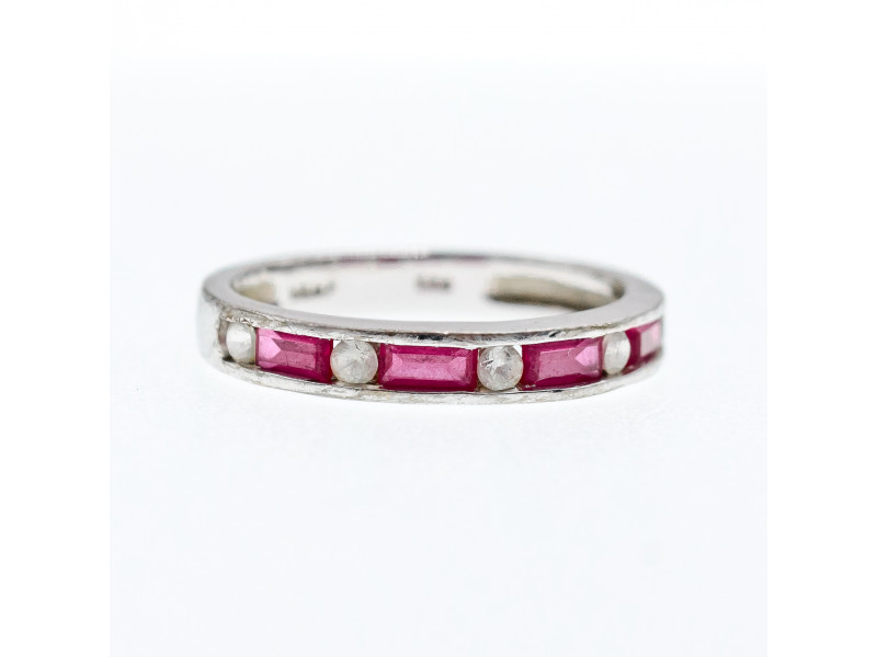 

Серебряное кольцо с розовой шпинелью и гошенитом Натуральный Sky Jewelry 003277