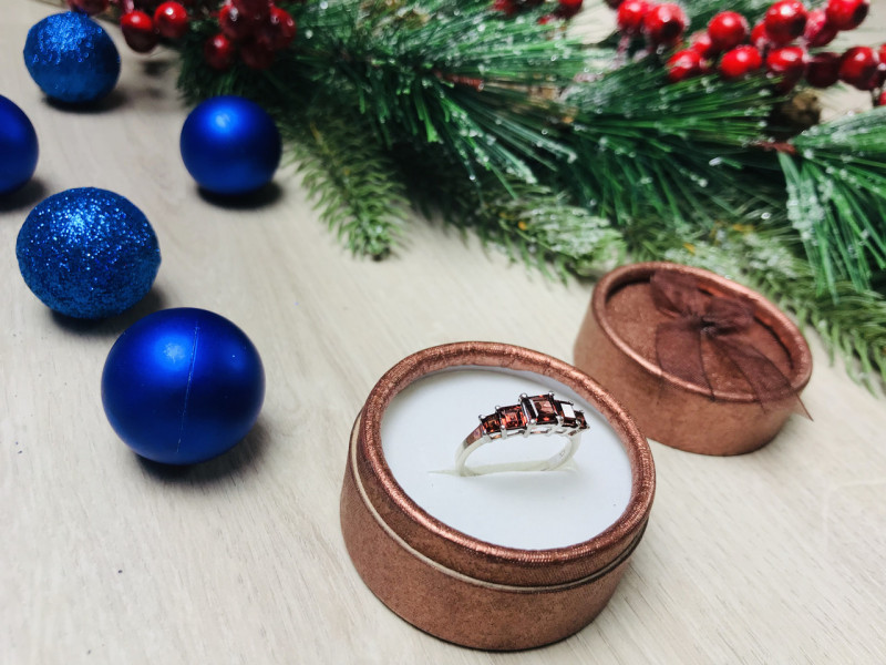 

Серебряное кольцо с гранатом Sky Jewelry 000531